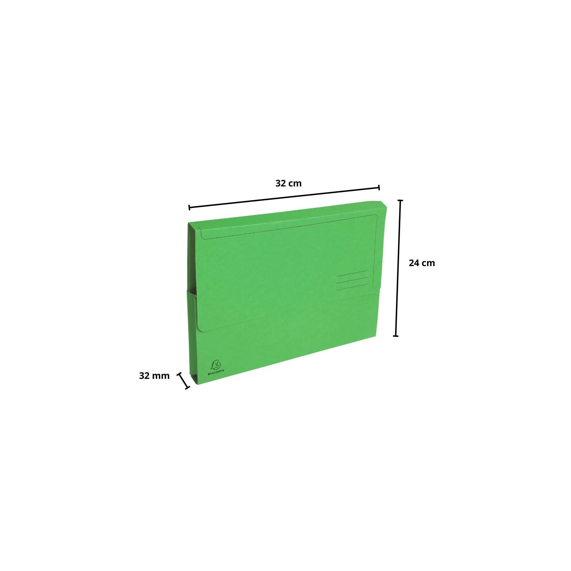 Exacompta Packung mit 50 Aktenmappen mit Verschlußkappe, Recycling-Karton 290g, 24x32cm für DIN A4, Forever  