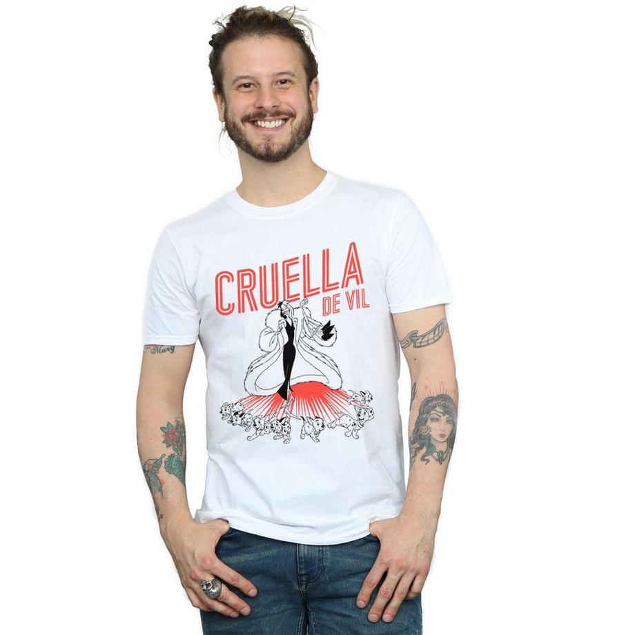 Disney Cruella De Vil Grafikdruck T-Shirt  