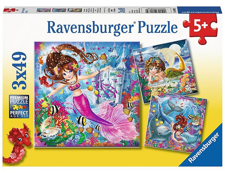 Ravensburger  Ravensburger puzzel Betoverende zeemeerminnen - 3x 49 stukjes 