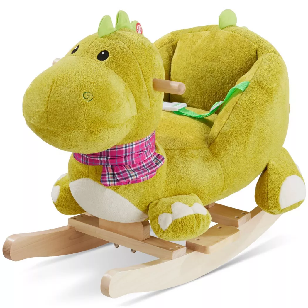 Tectake - Dinosaure à bascule  design de qualité avec effet sonore, One Size, Vert