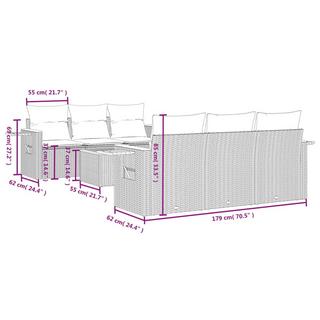 VidaXL Garten sofagarnitur poly-rattan  