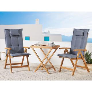 Beliani Bistro Set aus Akazienholz Klassisch JAVA  