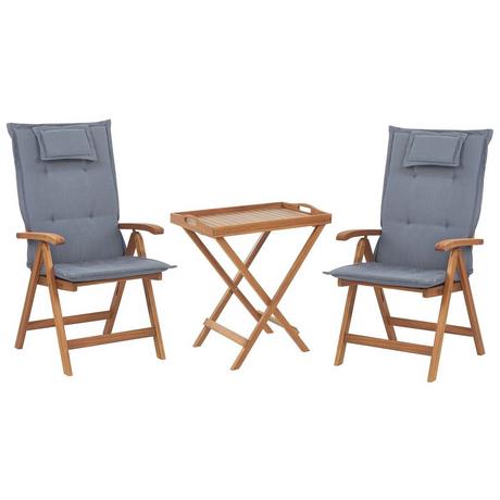 Beliani Bistro Set aus Akazienholz Klassisch JAVA  