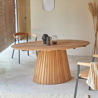 Tikamoon Ovaler Tisch aus Teak massiv 6 Pers. Paloma  