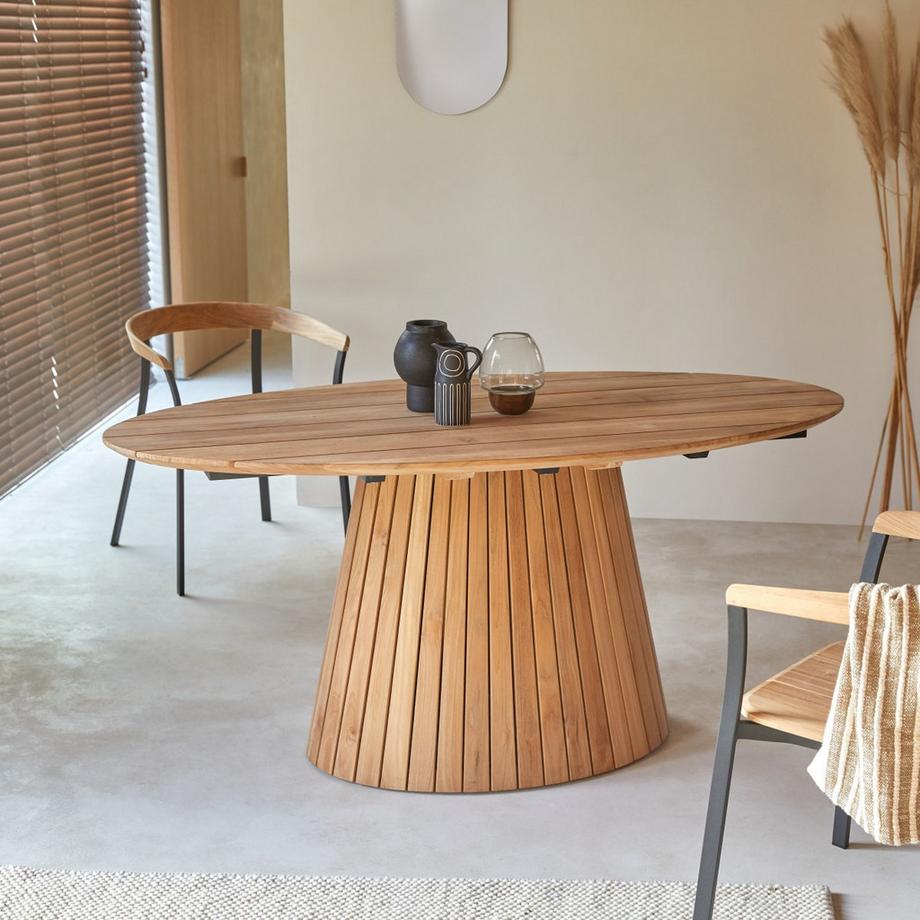 Tikamoon Ovaler Tisch aus Teak massiv 6 Pers. Paloma  