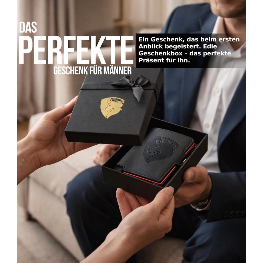 Only-bags.store Porte-Cartes en Cuir RFID avec Système GripLock  