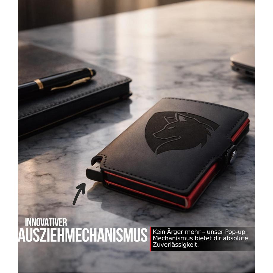 Only-bags.store Porte-Cartes en Cuir RFID avec Système GripLock  