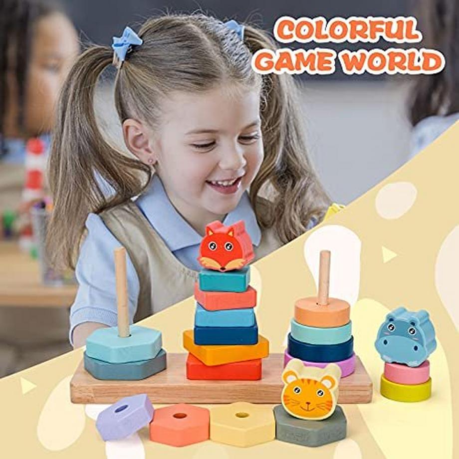 Lehoo Castle Jouets Montessori pour garçons de 1 an, jouet en bois avec rampe dinosaure, jouets pour tout-petits de 1 à 2 ans avec 4 rouleaux, premier cadeau d'anniversaire pour garçons et