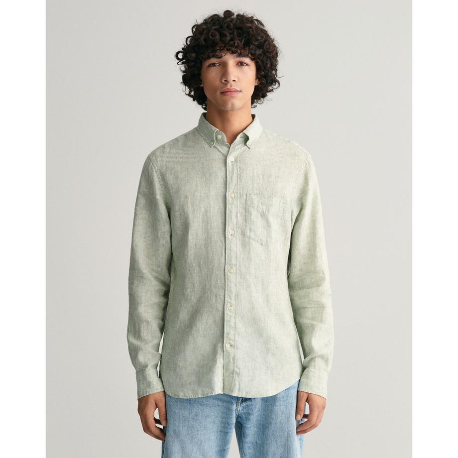 GANT Camicia Rigata Regular Lino  