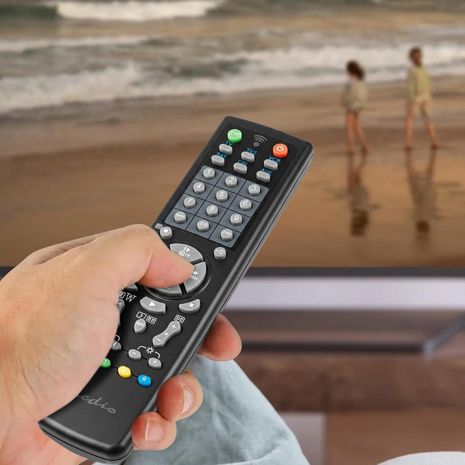 Nedis  Universalfernbedienung | Vorprogrammiert | 10 Geräte | Speichertasten / TV-Guide-Taste | Infrarot | Schwarz 