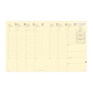 Quo Vadis Quo Vadis - Einlagen Terminkalender - 2025 - Pre Prestige - Die Woche Planning - Französisch - Dez/Dez - 21x27 cm - Clairefontaine-Papier Elfenbein - Hergestellt in Frankreich  