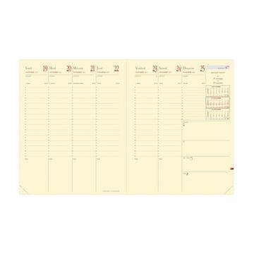 Quo Vadis - Einlagen Terminkalender - 2025 - Pre Prestige - Die Woche Planning - Französisch - Dez/Dez - 21x27 cm - Clairefontaine-Papier Elfenbein - Hergestellt in Frankreich