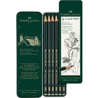 Faber-Castell FABER-CASTELL Bleistift CASTELL 9000 119063 Metalletui 6 Stück  