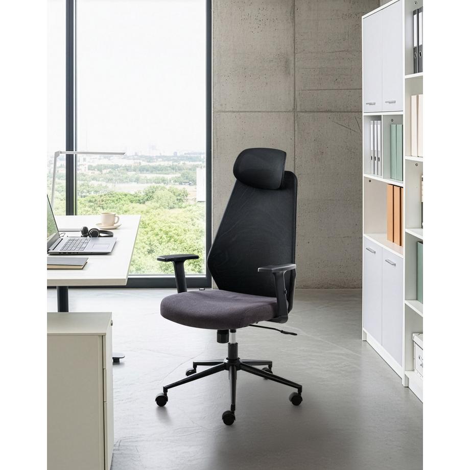 Beliani Sedia da ufficio en Tessuto a rete Moderno ORYN  