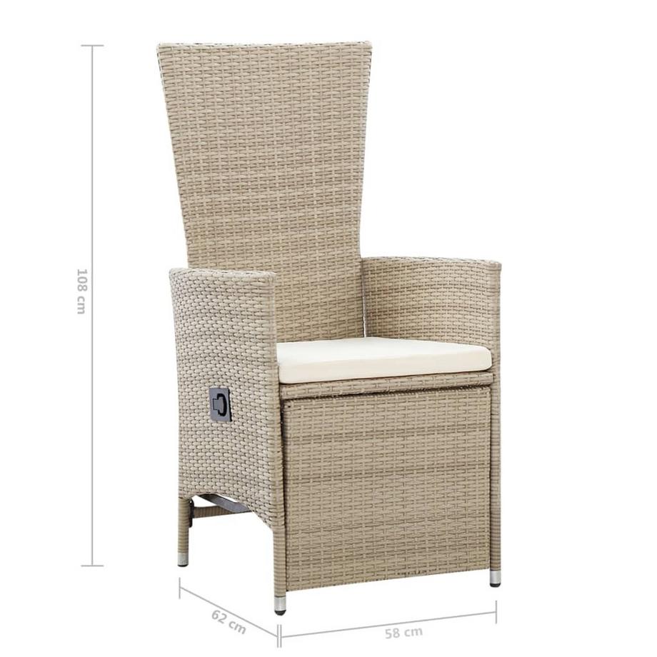 VidaXL Outdoor stuhl poly-rattan  