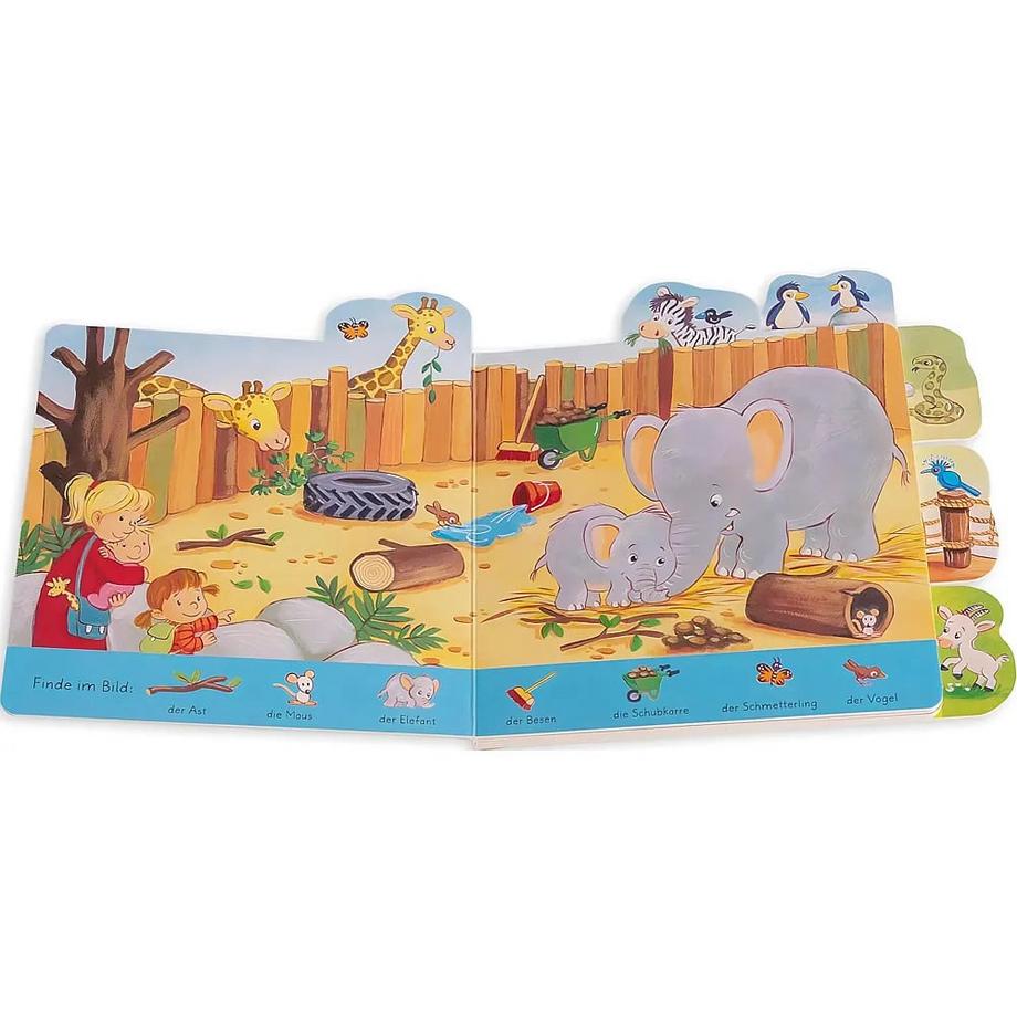 Suchbuch für kleine Entdecker - Im Zoo Kraushaar, Sabine (Illustrationen) Copertina rigida 