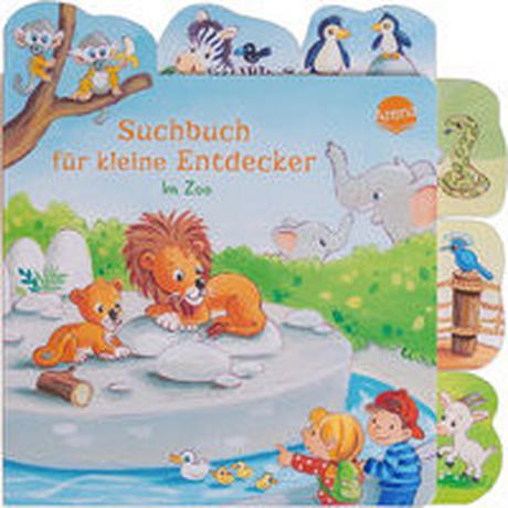 Suchbuch für kleine Entdecker. Im Zoo Kraushaar, Sabine (Illustrationen) Copertina rigida 