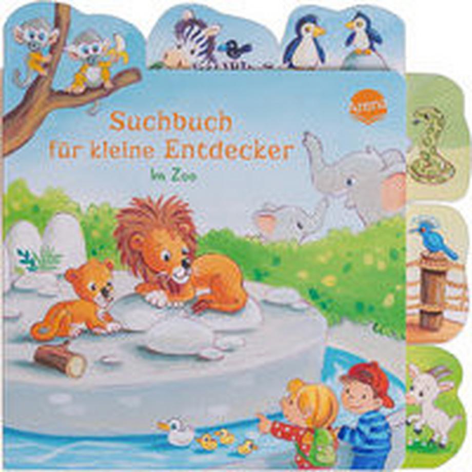 Suchbuch für kleine Entdecker. Im Zoo Kraushaar, Sabine (Illustrationen) Couverture rigide 