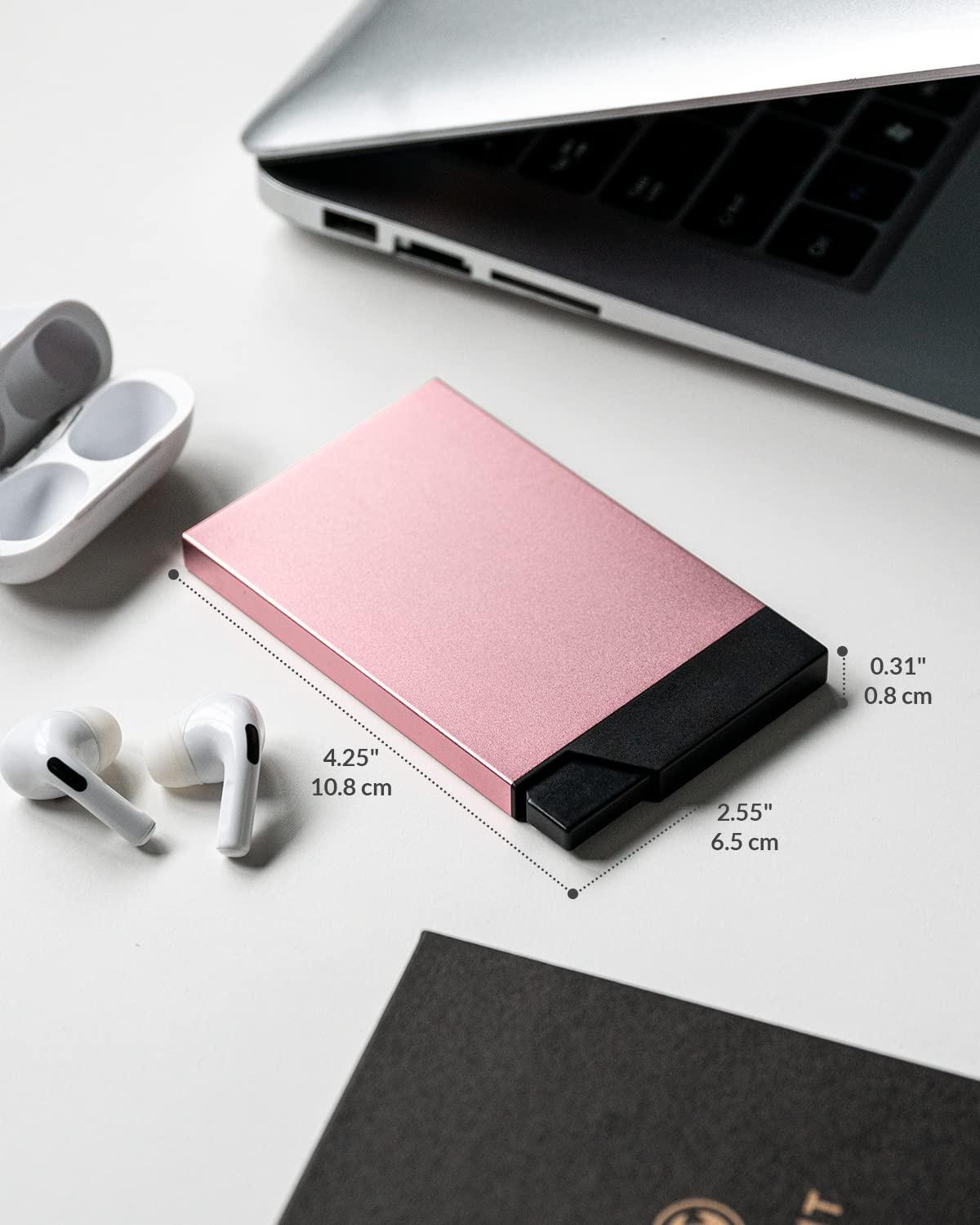 Only-bags.store Metall RFID NFC Schutz Slim Automatisches Pop Up Kartenetui  