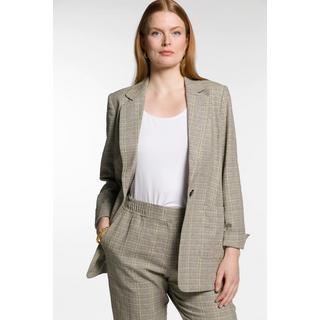 Ulla Popken  Blazer à carreaux, col à revers, demi-doublure 