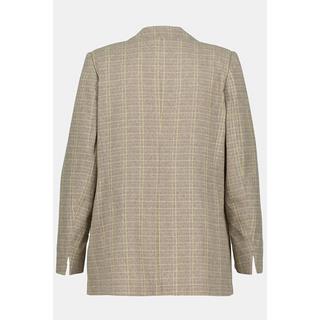 Ulla Popken  Blazer à carreaux, col à revers, demi-doublure 