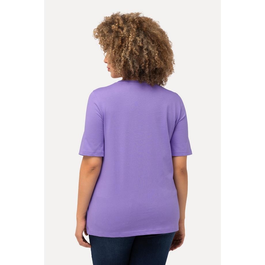 Ulla Popken Classic Blüten Print Halbarm T-Shirt  