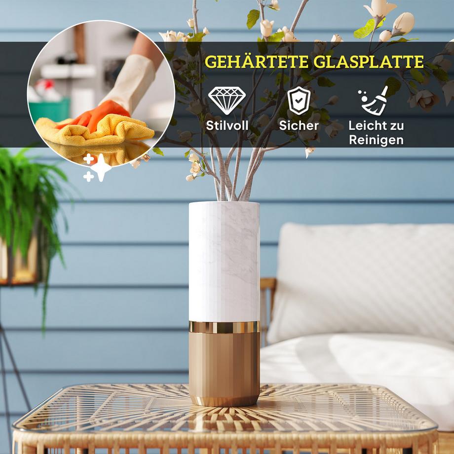 Outsunny Rattan-Gartentisch  