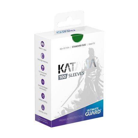 Ultimate Guard  Sleeves - 100 pieces Box - Katana - Standard - Green 