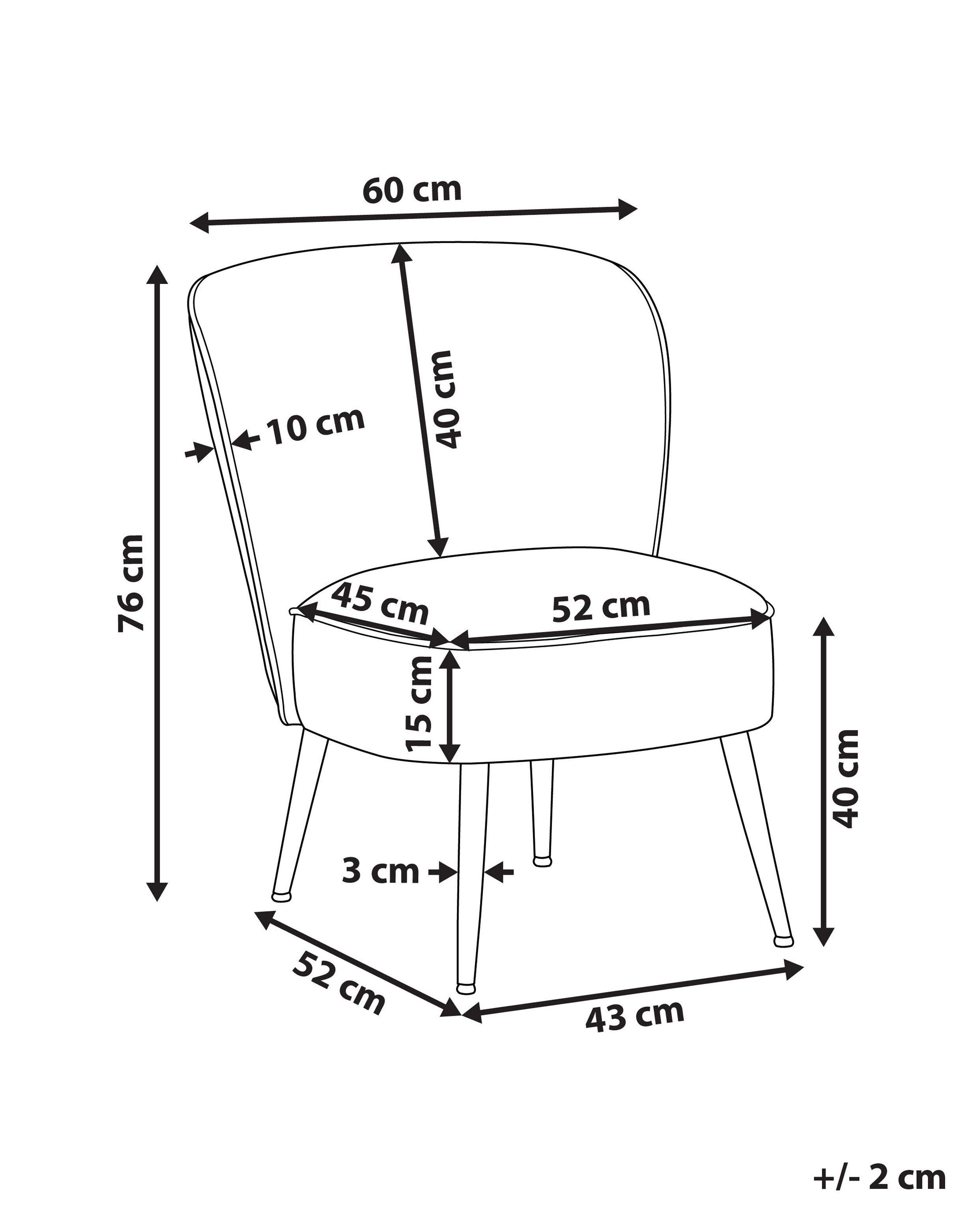 Beliani Fauteuil en Polyester Traditionnel VOSS  