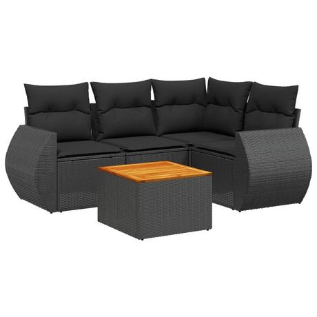 VidaXL set divano da giardino Polirattan  