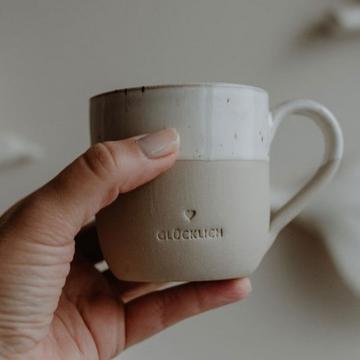 Cappuccino Tasse Glücklich