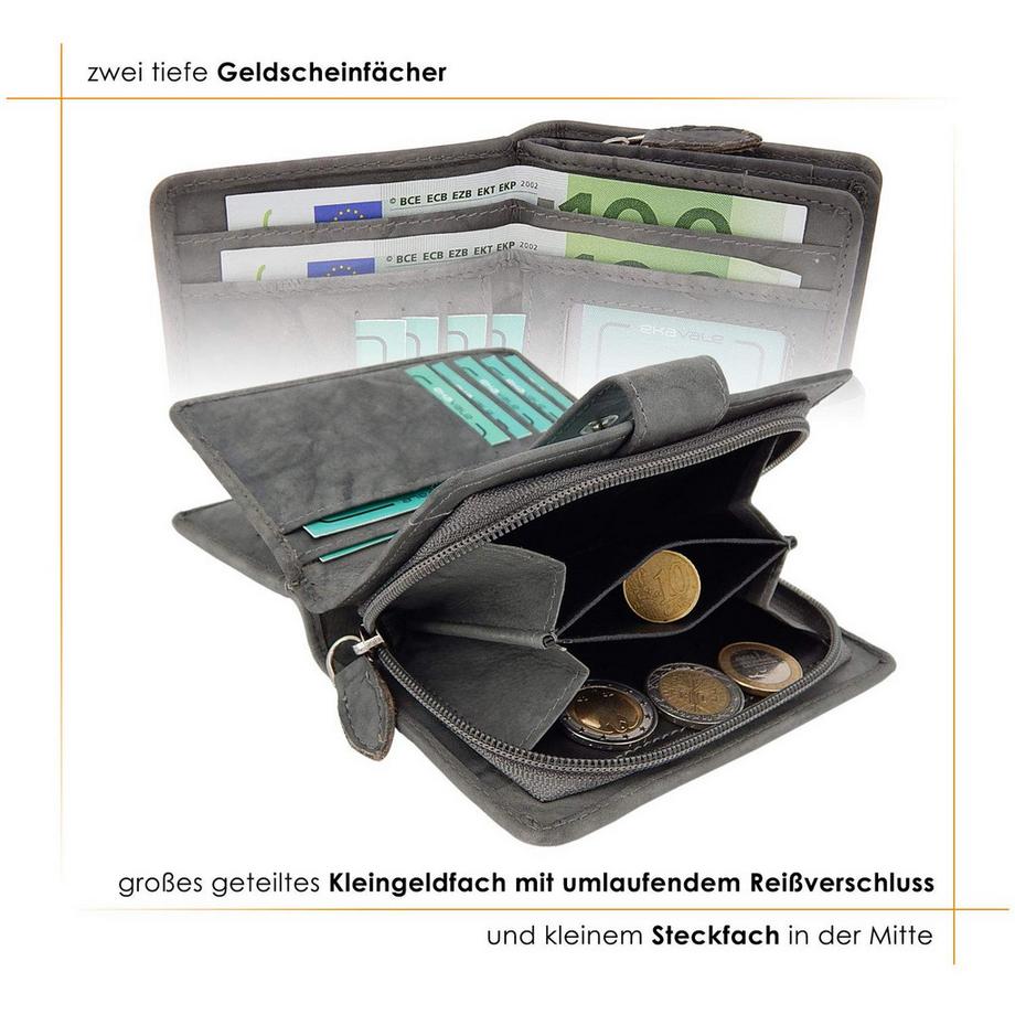 Only-bags.store Geldbörse aus weichem Leder mit RFID-Geldbörse  