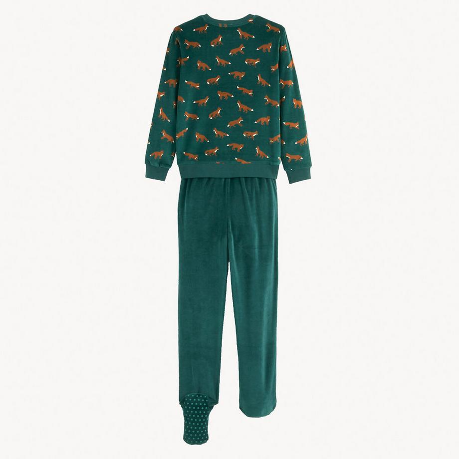 La Redoute Collections  Pyjama velours avec pieds 