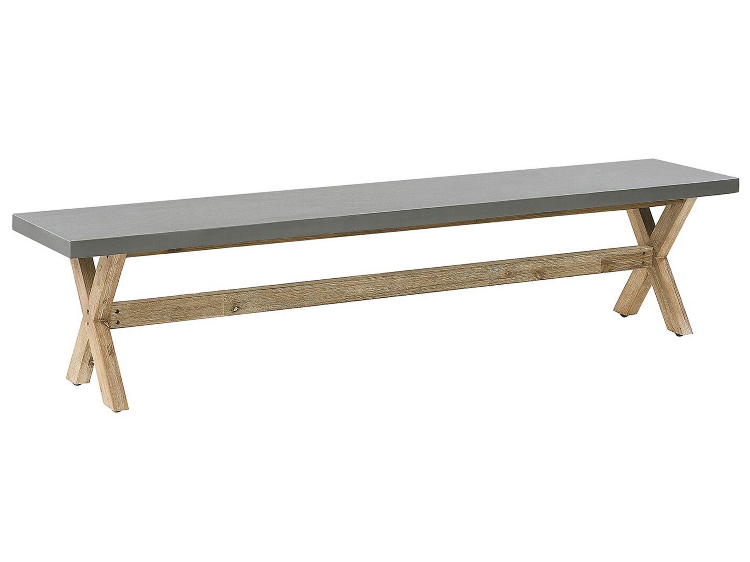 Beliani Gartentisch mit Bänken aus Faserzement Industriell OLBIA  