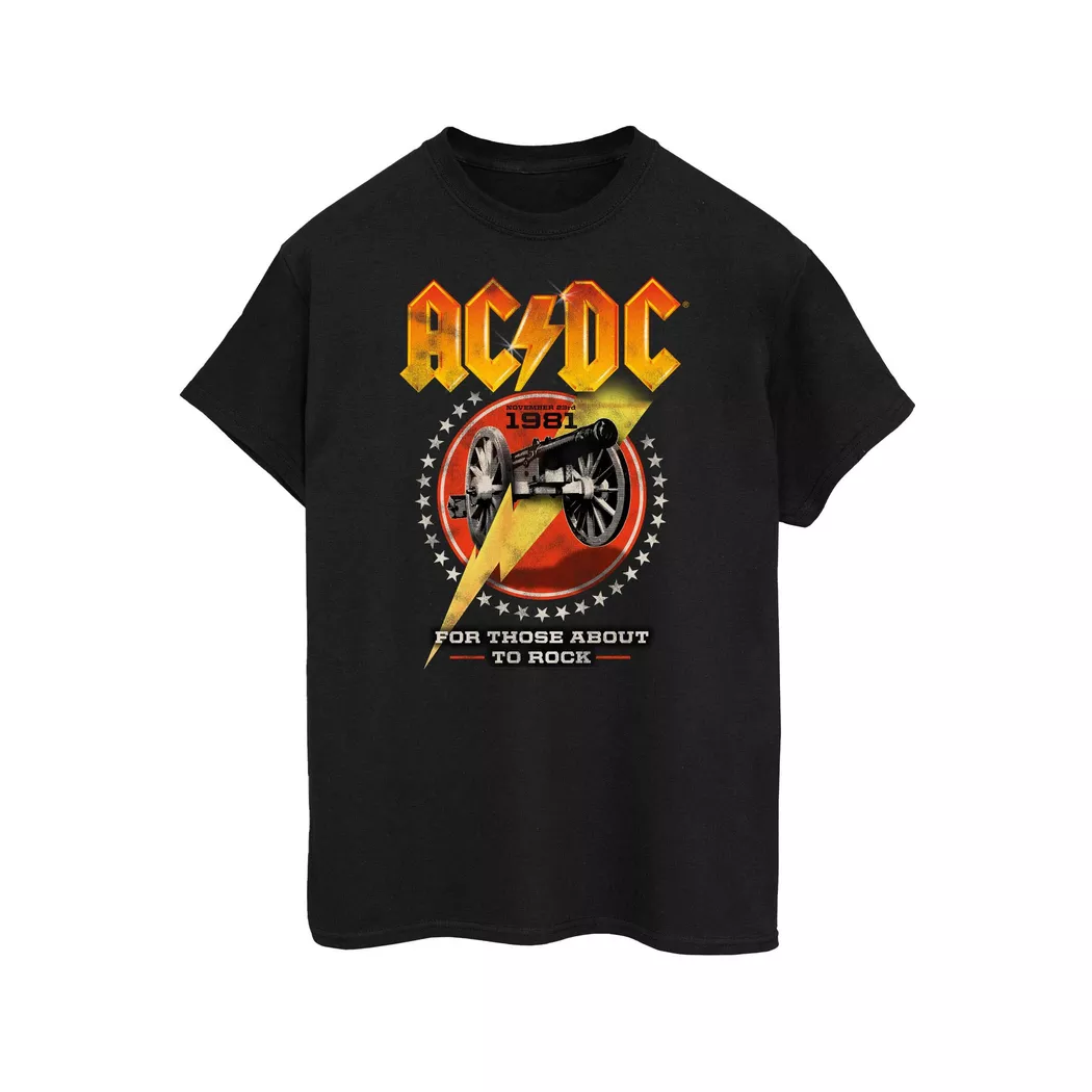 AC/DC - ACDC For Those About To Rock 1981 TShirt, für Damen, Schwarz, Größe XL