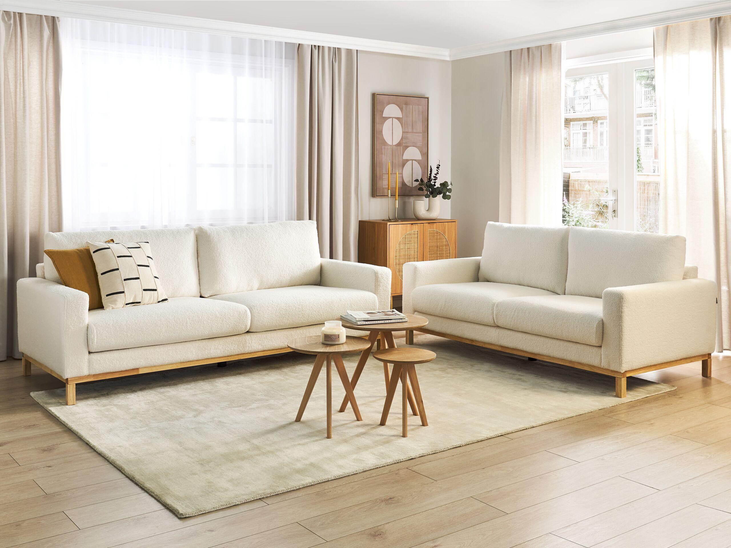 Beliani Wohnzimmer Set aus Bouclé Modern SIGGARD  