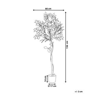 Beliani Kunstpflanze aus Kunststoff LEMON TREE  