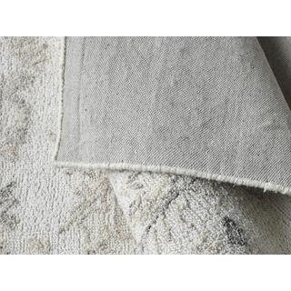 Vente-unique  Tapis vintage en laine et viscose fait à la main - 200 x 290 cm -  1200g/m2 - Gris  - IVYRA 