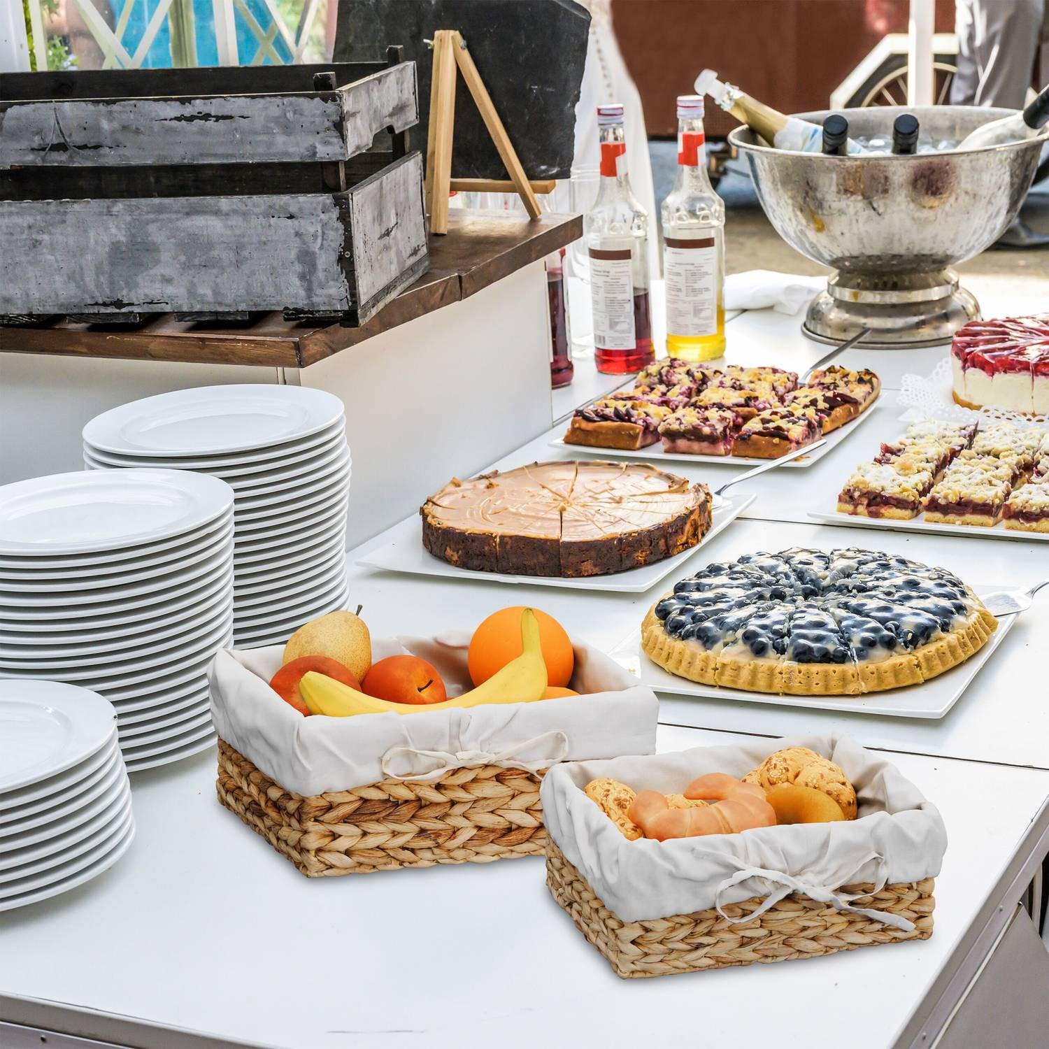 Northio ensemble de 3 paniers à pain avec insert en coton  