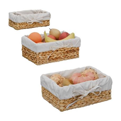 Northio ensemble de 3 paniers à pain avec insert en coton  