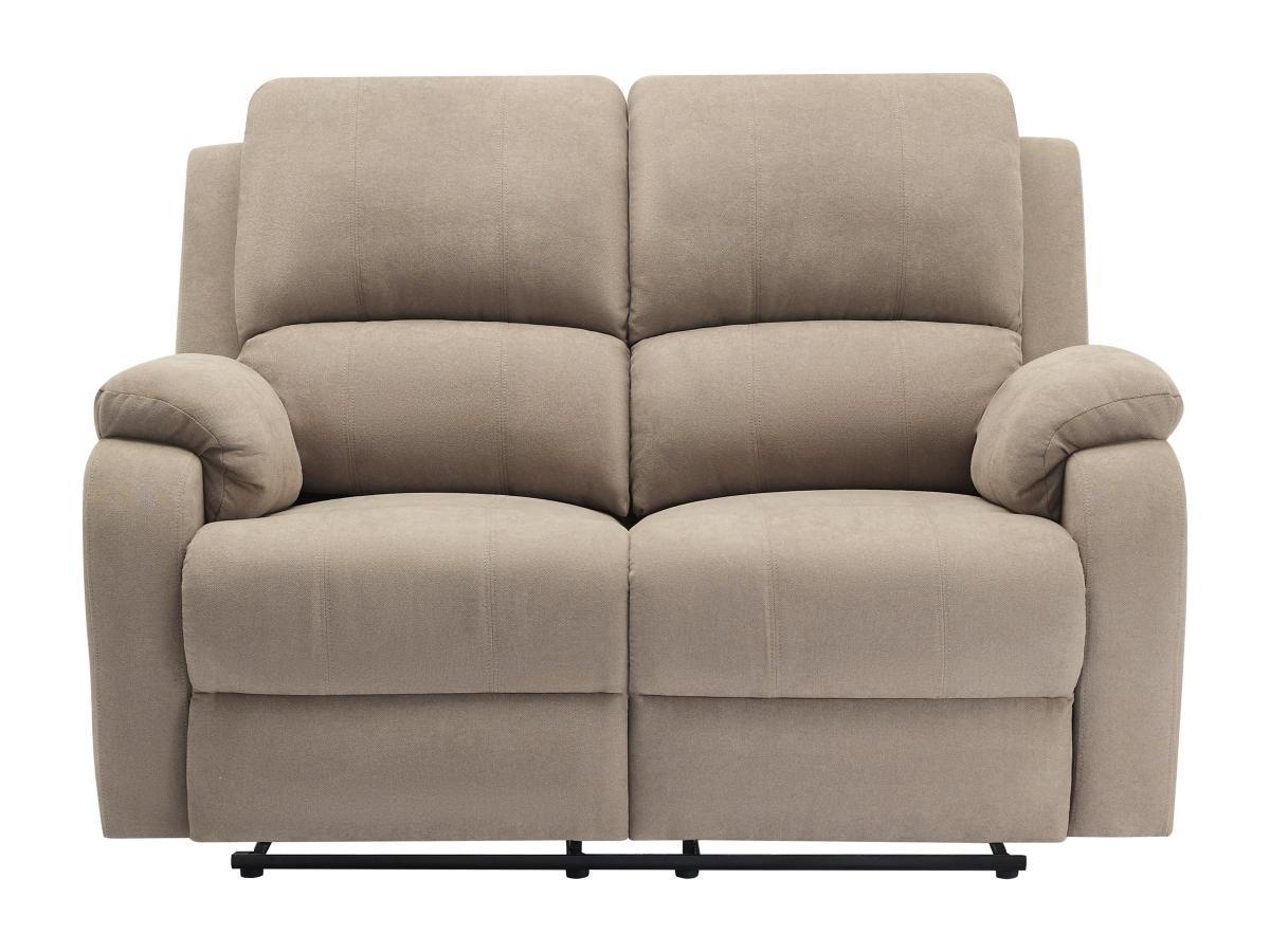 Vente-unique Relaxsofa 2-Sitzer - Mikrofaser - Taupe - BRODY  