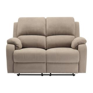 Vente-unique Relaxsofa 2-Sitzer - Mikrofaser - Taupe - BRODY  