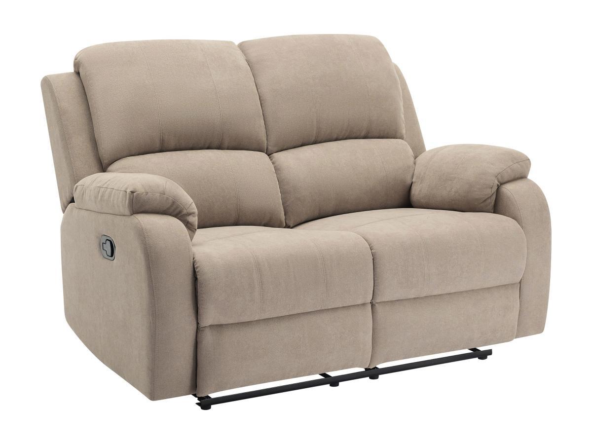 Vente-unique Relaxsofa 2-Sitzer - Mikrofaser - Taupe - BRODY  