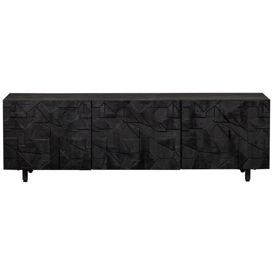 mutoni TV-Lowboard Counter bois de manguier noir 160  