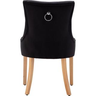 mutoni Chaise de salle à manger Bluvant noir (lot de 2)  