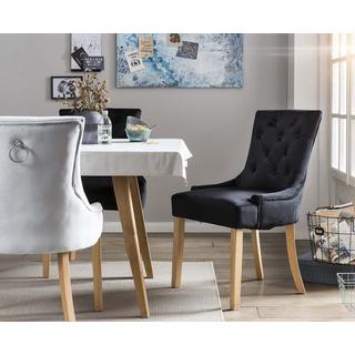 mutoni Chaise de salle à manger Bluvant noir (lot de 2)  