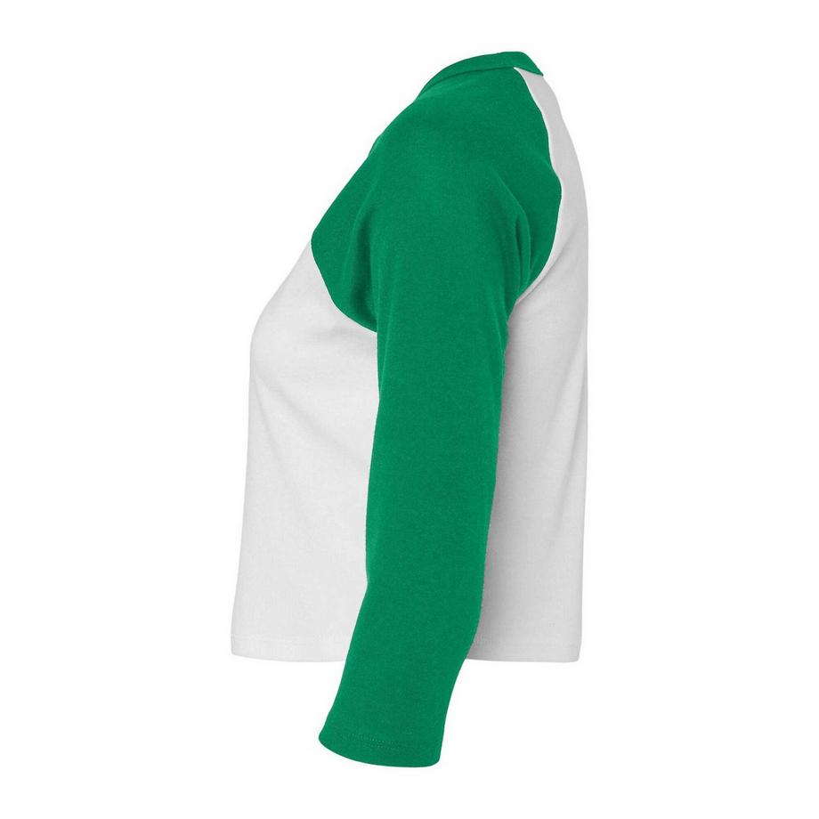 Bella + Canvas Raglanärmel T-Shirt mit Mikro Rippen Struktur  