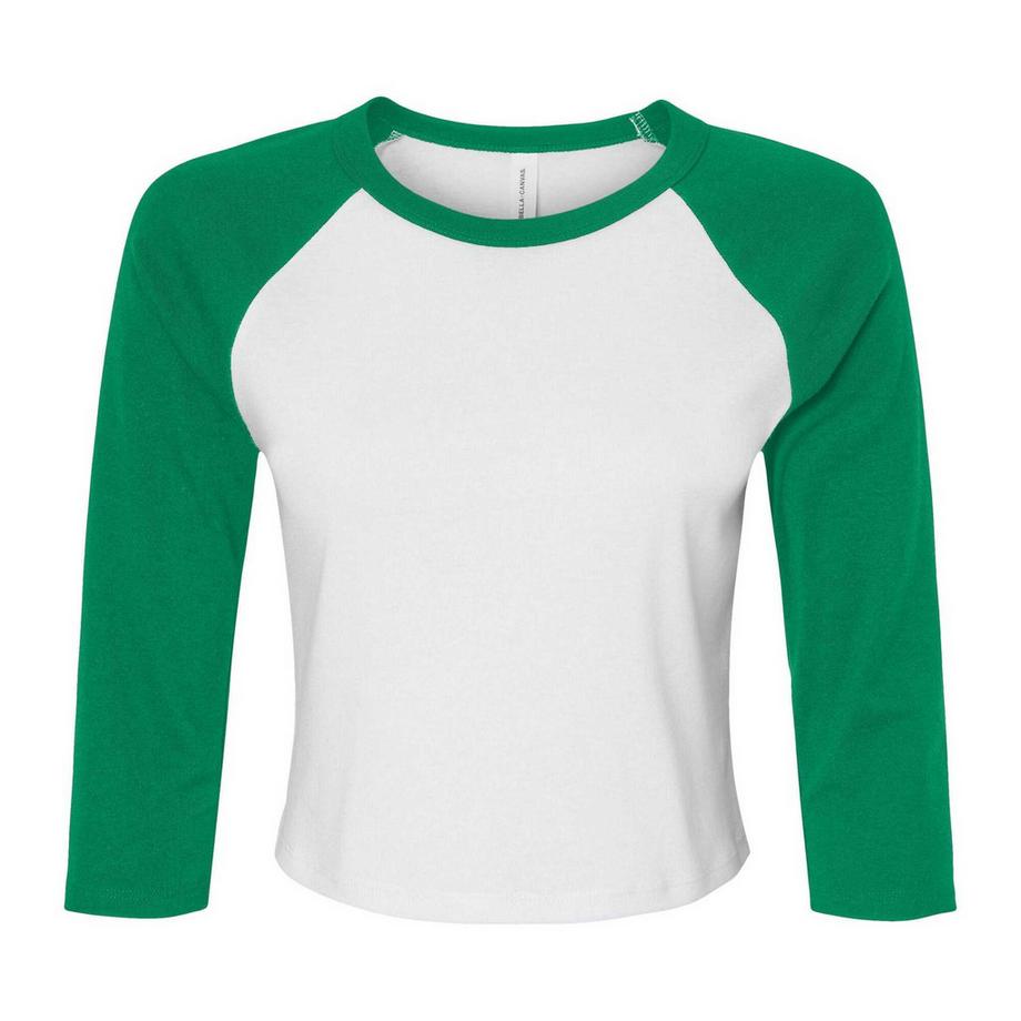 T-Shirt, Raglanärmel, Mikro Rippen, 34 Ärmel