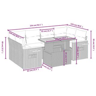 VidaXL Garten sofagarnitur poly-rattan  