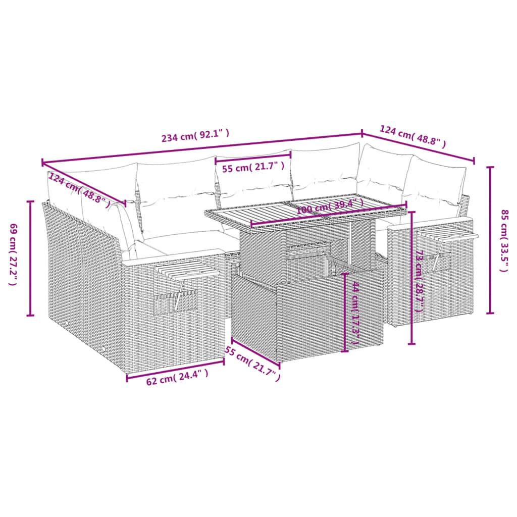 VidaXL Garten sofagarnitur poly-rattan  